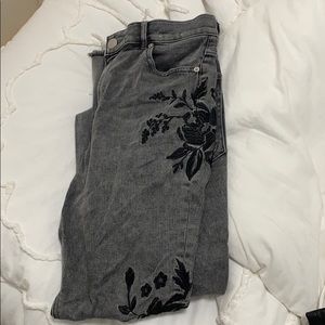 express floral skinny jeans